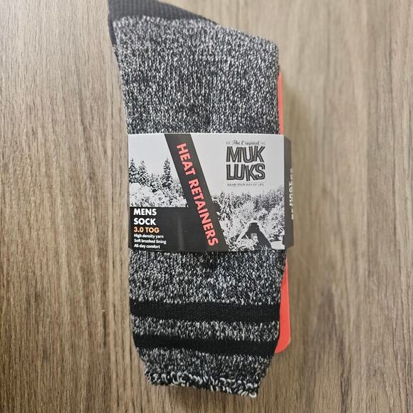 MUK LUKS Men's Heat Retainer Thermal Insulated Socks 3.0 TOG NWT - Picture 1 of 3